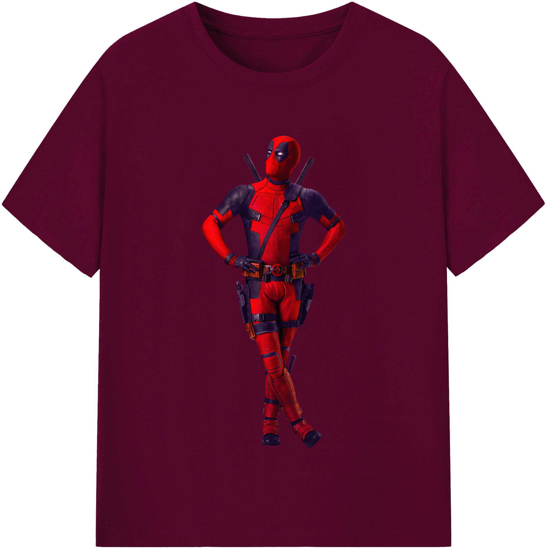（画像用） Deadpool デッドプール レディースカジュアルプリントTシャツ（綿100％）